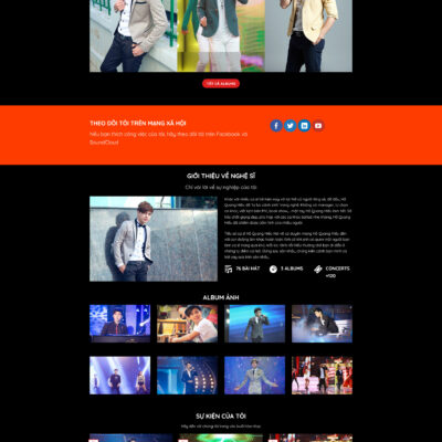 Theme wordpress sạch Ca sĩ #MTWP.casy00