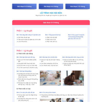 Theme wordpress sạch Khóa học cho bé #MTWP.khoahocchobe00