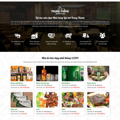 Theme wordpress sạch Nhà hàng #MTWP.nhahang00
