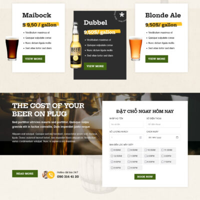 Theme wordpress sạch Rượu bia #MTWP.ruoubia00