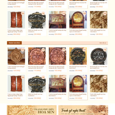 Theme wordpress sạch Tranh gỗ #MTWP.tranhgo00