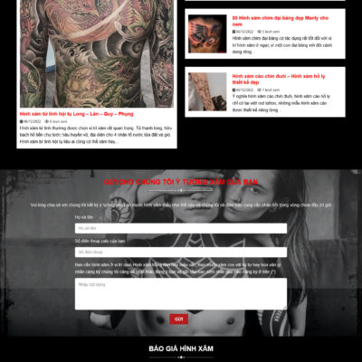 Theme wordpress sạch Xăm hình #MTWP.xamhinh00